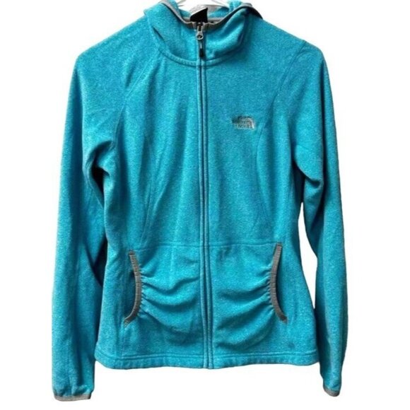 The North Face Jackets & Blazers - The North Face Full Zip Hooded Polartech Jacket Women's S Blue Fleece Pockets